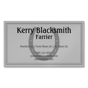 Farrier Horseshoeing and Trim Business Card Magnet