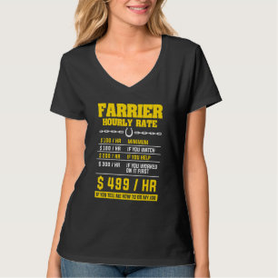 Farrier Hourly Rate Blacksmith Horseshoe Forge 1 T-Shirt