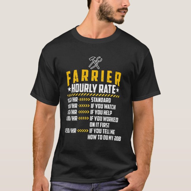 Farrier Hourly Rate Loves  Blacksmith Labor Rates T-Shirt (Front)
