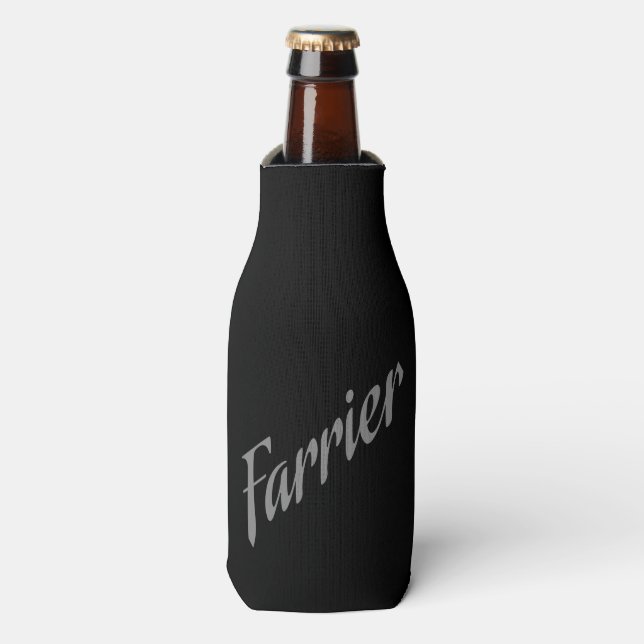 Farrier in Silver Bottle Cooler (Bottle Front)