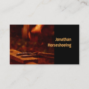 Farrier making a shoe business card