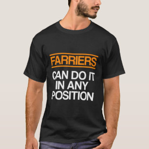 Farrier Position Horseshoe Hoof Trimming Equine Sh T-Shirt