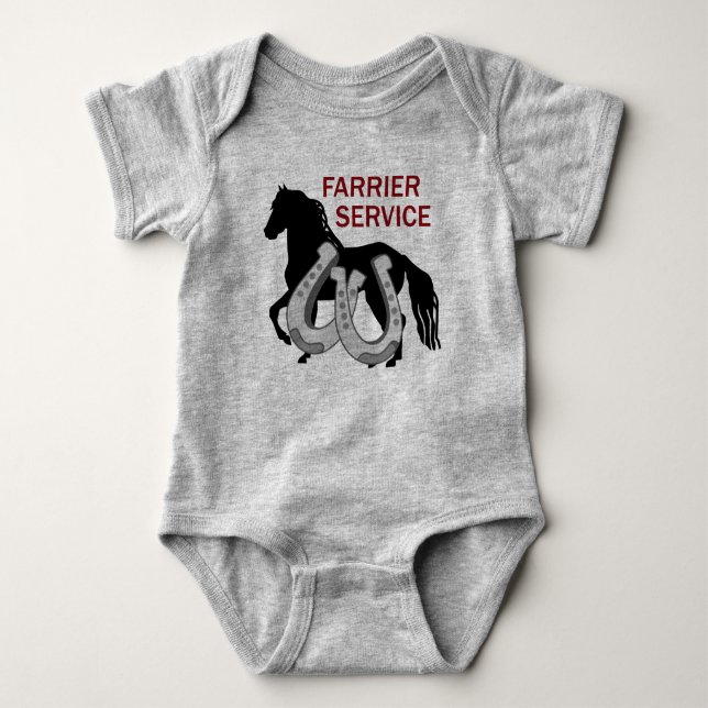 Farrier Service Baby Bodysuit (Front)