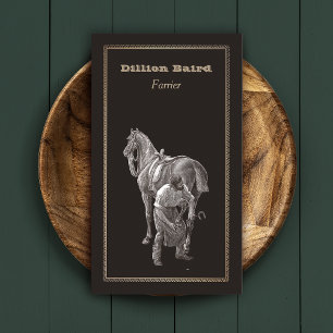 Farrier Shoeing Horse Business Card