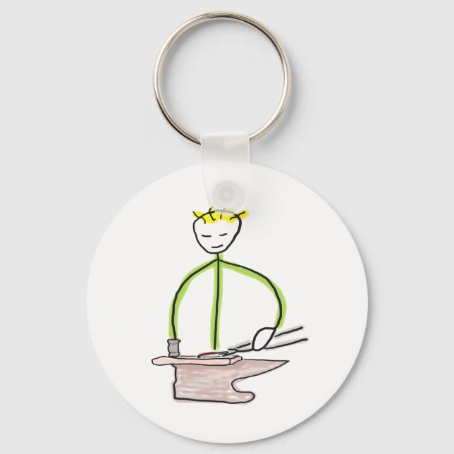 Farrier Stickman Key Ring (Front)