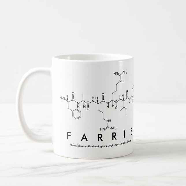 Farris peptide name mug (Left)