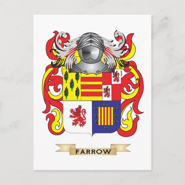 Farrow Coat of Arms Postcard (Front)