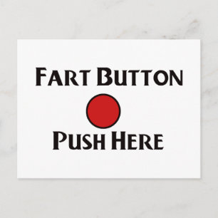 Fart Button Postcard