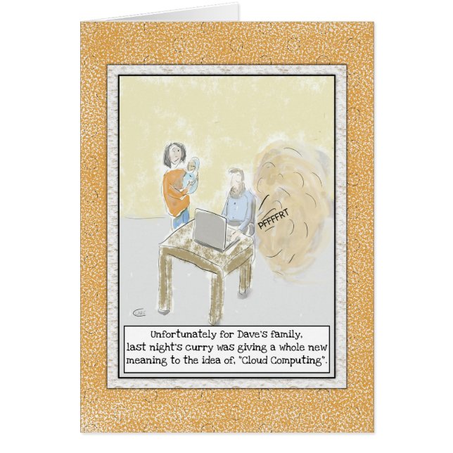 Fart Cartoon Birthday Card For Men (Front)