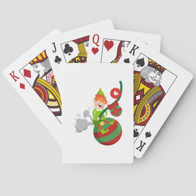 Fart Christmas Funny Gift Playing Cards (Back)