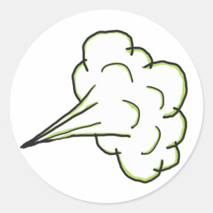 Fart Cloud Classic Round Sticker
