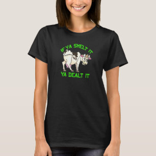Fart Farting Cow If Ya Smelt It You Dealt It T-Shirt