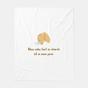 Fart in church fleece blanket