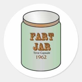 Fart Jar Time Capsule 1962 Classic Round Sticker