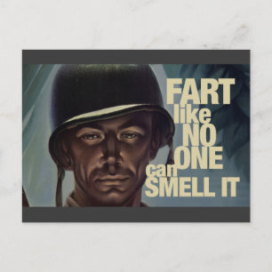 Fart like no one can smell it postcard