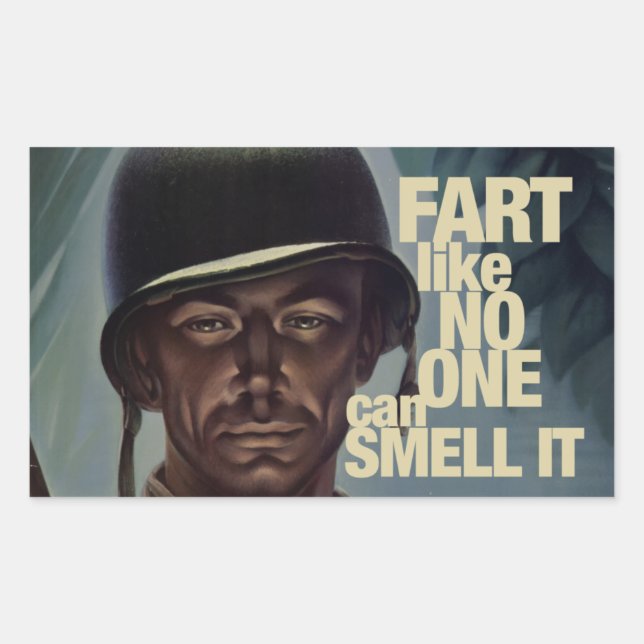 Fart like no one can smell it rectangular sticker (Front)