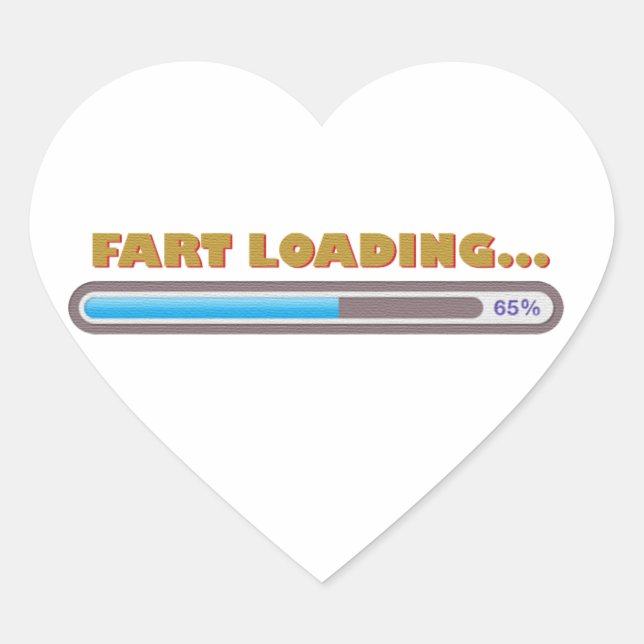 FART LOADING HEART STICKER (Front)