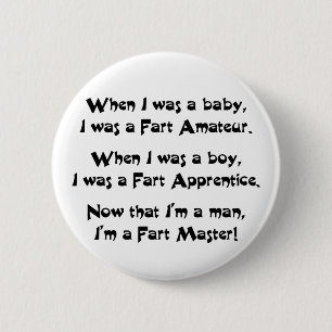 Fart Master 6 Cm Round Badge