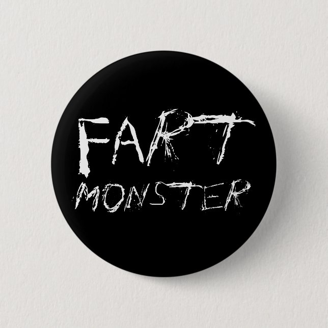 Fart Monster 6 Cm Round Badge (Front)