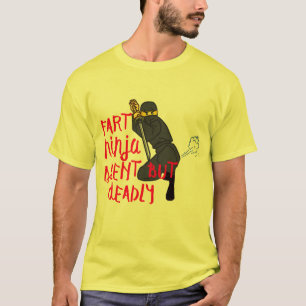 fart ninja silent but deadly funny humour joke T-Shirt