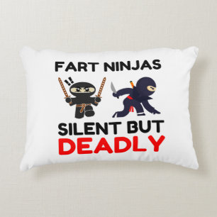 Fart Ninjas Silent But Deadly Decorative Cushion