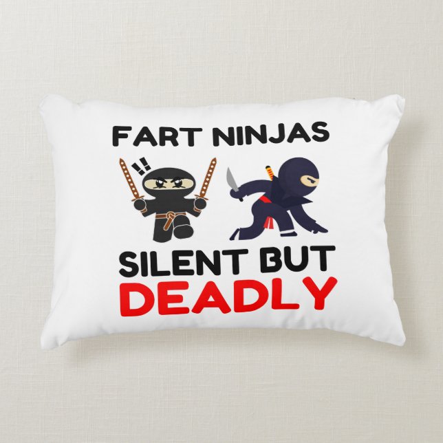 Fart Ninjas Silent But Deadly Decorative Cushion (Front)