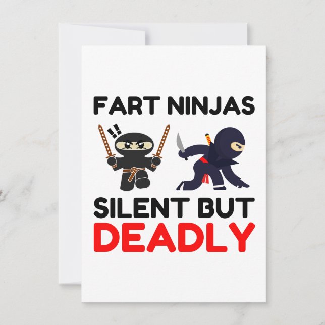 Fart Ninjas Silent But Deadly Holiday Card (Front)