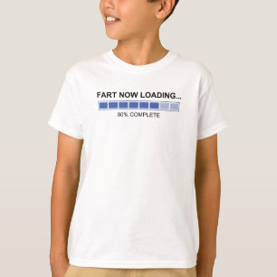 Fart Now Loading Farting Humor Blue T-Shirt