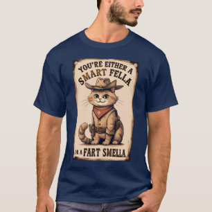 Fart Smella Cowboy Cat Rootin’ Tootin’ Outlaw T-Shirt
