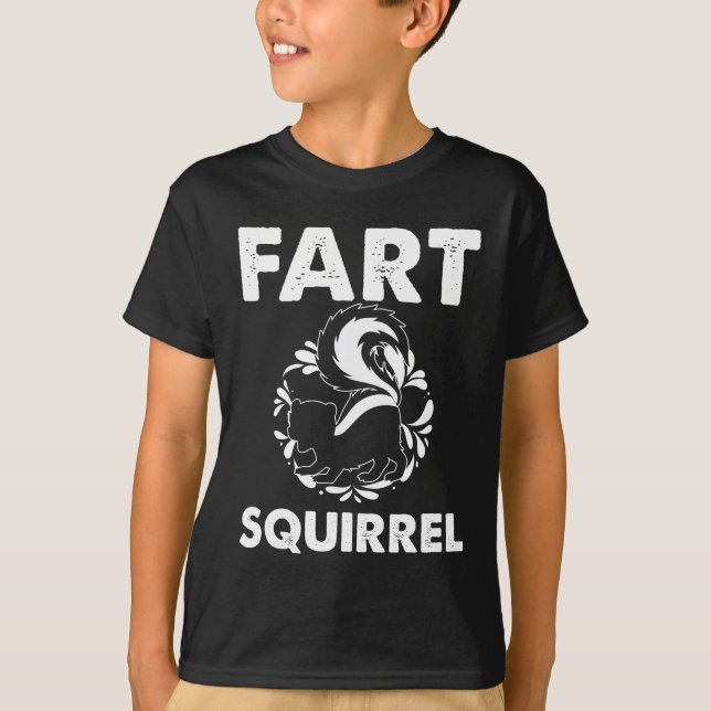 Fart Squirrel Humour Funny Skunk Fan T-Shirt (Front)