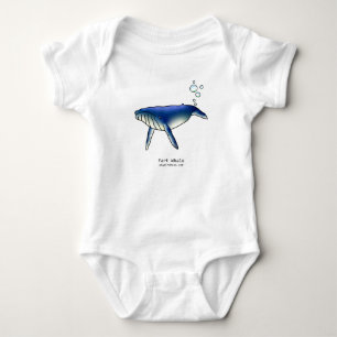 Fart whale baby bodysuit