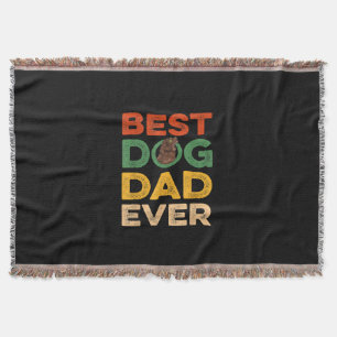Farther day best newfoundland dog dad ever gifts throw blanket