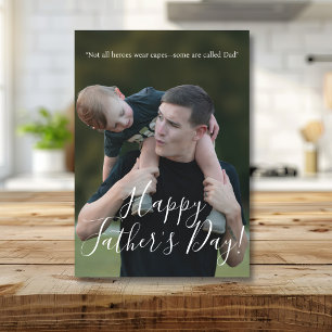 Farthers Day Dad Hero Photo Personalised Card