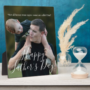 Farthers Day Dad Hero Photo Personalised Card Plaque