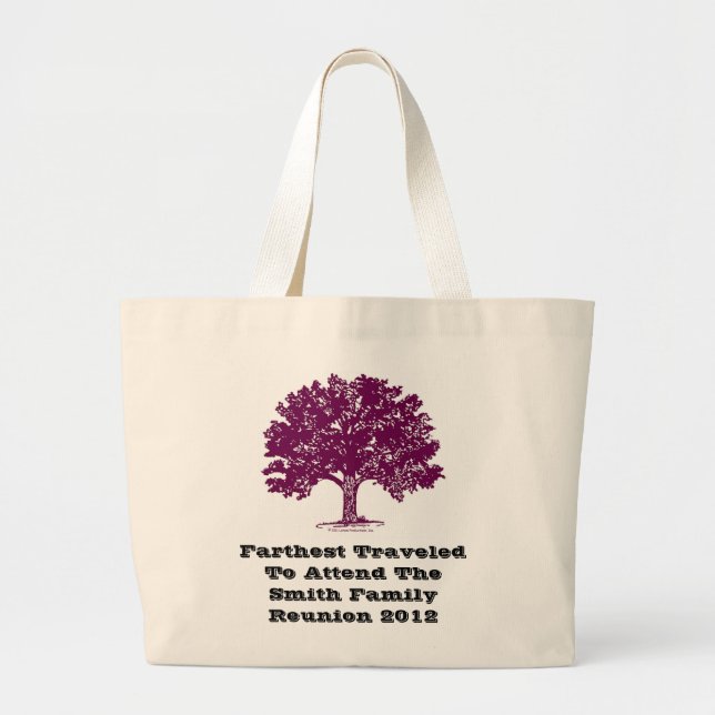 Farthest Travelled to Family Reunion Tote Bag (Front)