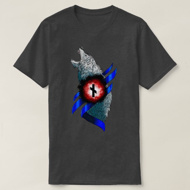 Farthurk run Wolf Death T-Shirt (Design Front)