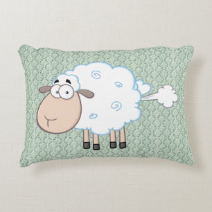 FARTING CARTOON SHEEP PILLOW