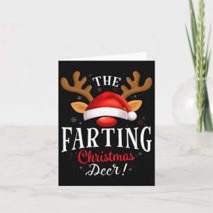 Farting Christmas Deer Pjs Xmas Family Matching  Card
