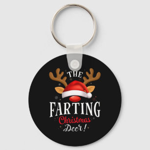 Farting Christmas Deer Pjs Xmas Family Matching  Key Ring