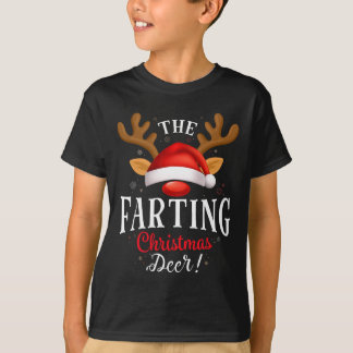 Farting Christmas Deer Pjs Xmas Family Matching  T-Shirt