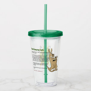 Farting Kangaroo Acrylic Tumbler