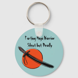 Farting Ninja Warrior Silent but Deadly Keychain