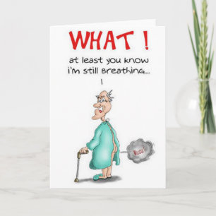 Farting Old Man Card