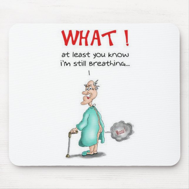 Farting Old Man Mouse Mat (Front)