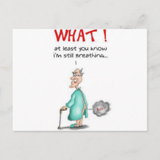 Farting Old Man Postcard