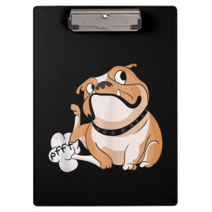 Farting Pitbull Lover Funny Bulldog Dog Mum Lover Clipboard