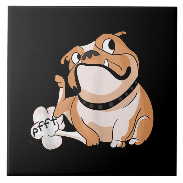 Farting Pitbull Lover Funny Bulldog Dog Mum Lover Tile (Front)