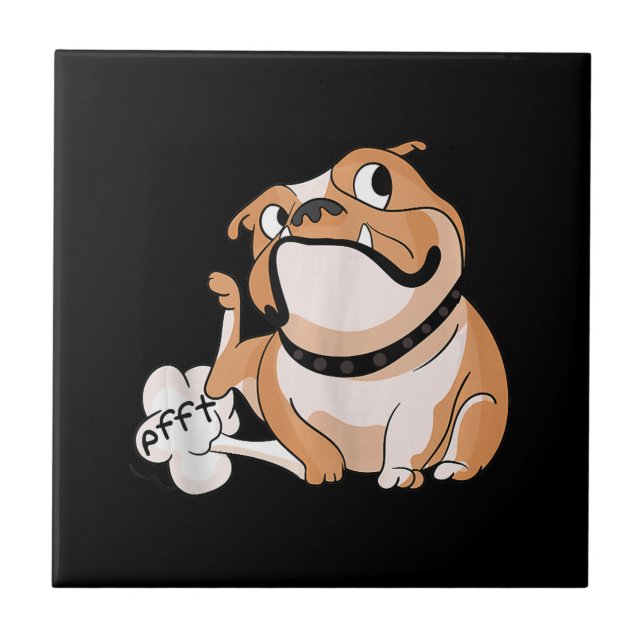 Farting Pitbull Lover Funny Bulldog Dog Mum Lover Tile (Front)