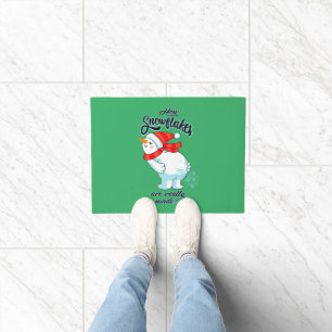 Farting Snowman How Snowflakes Are Really Made Doormat