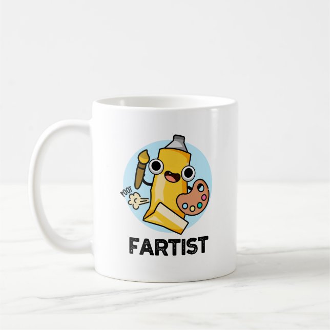 Fartist Funny Artist Pun  Coffee Mug (Left)